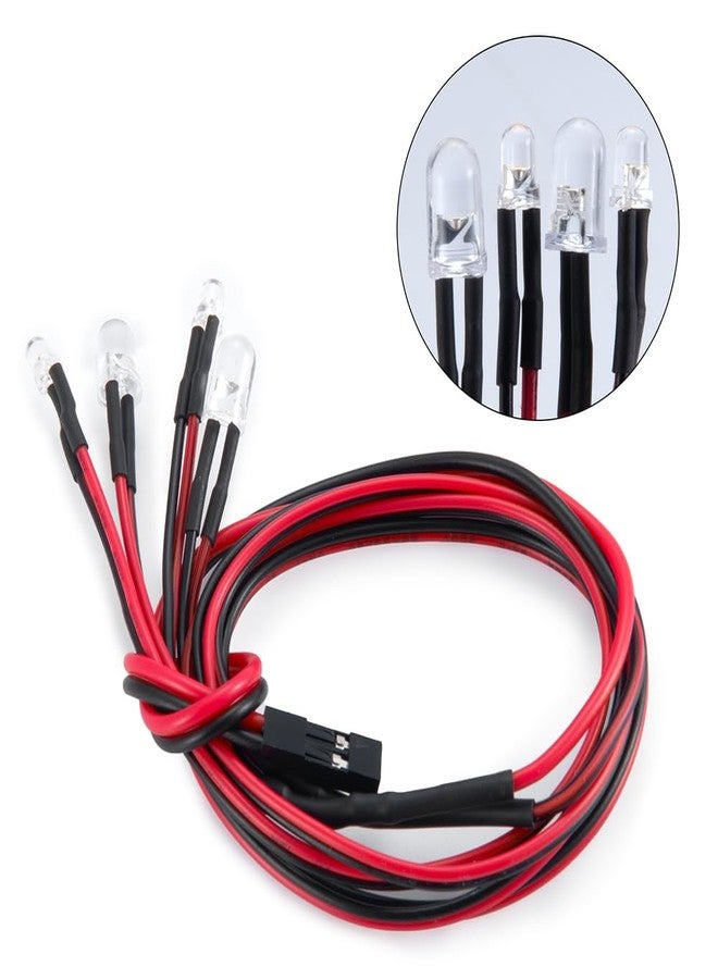 RCLIONS طقم مصابيح أمامية وخلفية LED بيضاء وحمراء لسيارة التحكم عن بعد RCLIONS، مناسب لسيارات Drag Slash C10 بمقياس 1/10، قطع غيار مُحسّنة - Image 2